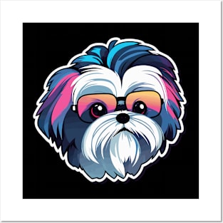 Shih Tzu Dog Illustration Posters and Art